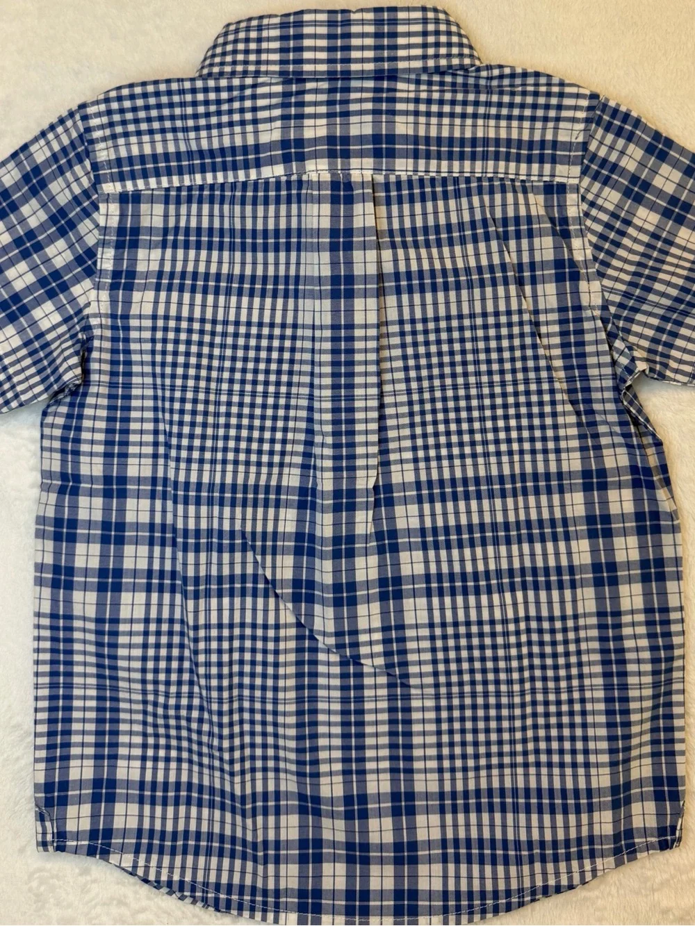 ✨NWT✨ Janie and Jack Blue and White Plaid Button-Down Shirt - Size 3